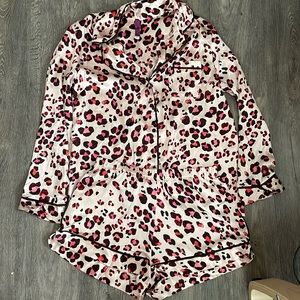 Pink leopard print pj set from Adore Me